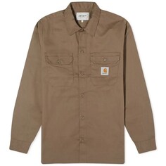 Рубашка Carhartt WIP Master, бежево-коричневый