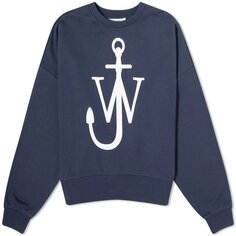 Свитшот Jw Anderson Anchor Logo, темно-синий