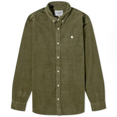 Вельветовая рубашка Carhartt Wip Madison Cord, зеленый