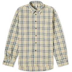 Рубашка в клетку Sunflower Cotton Linen Mix Ace, бежевый/голубой/черный