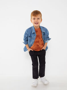 Базовые бархатные брюки для маленьких мальчиков LCW Eco