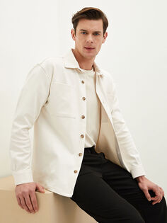 Удобная мужская куртка-рубашка с длинным рукавом LCW Vision