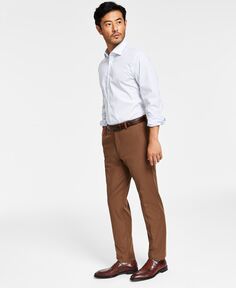 Мужские брюки классического кроя из хлопка стрейч для выступлений Lauren Ralph Lauren, светло-коричневый