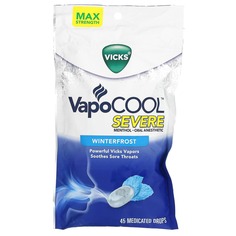 VapoCool Severe, морозная свежесть, 45 лечебных леденцов Vicks