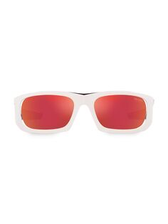 Солнцезащитные очки Linea Rossa из зеркального нейлона 63 мм Prada Sport, оранжевый