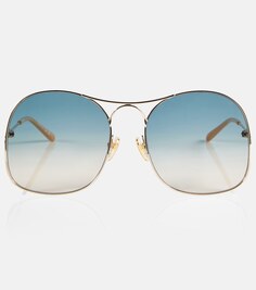 Солнцезащитные очки в металлической оправе Elys Chloé, золотой Chloe
