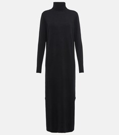 Платье-свитер из шерсти и кашемира JARDIN DES ORANGERS, черный