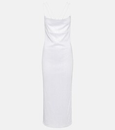 Платье-комбинация макси с украшением ROTATE BIRGER CHRISTENSEN, белый