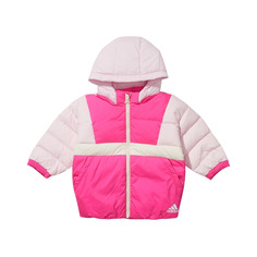 Куртка Adidas Colorblock Primegreen Down Hooded, розовый