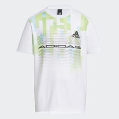 Футболка Adidas Professional Sports Training Short Sleeve, белый/мультиколор