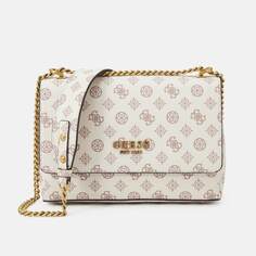 Сумка Guess Fynna Convertible Flap, светло-бежевый