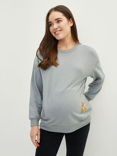 Толстовка для беременных с длинными рукавами и принтом Tom&amp;Jerry с круглым вырезом LC Waikiki Maternity