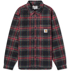 Стеганая куртка-рубашка в клетку Carhartt WIP Wiles, черный/красный/синий