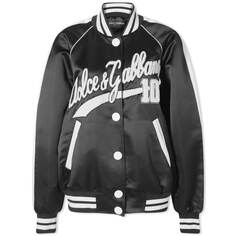 Куртка бомбер Dolce &amp; Gabbana Varsity Logo, черный