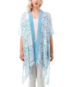 Женская легкая накидка-кимоно с абстрактным принтом Marcus Adler, синий