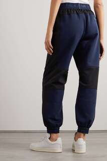 LACOSTE спортивные брюки из смесового хлопкового джерси со вставками из рипстопа, военно-морской