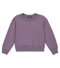 Толстовка Mini Fairah Face из хлопка Acne Studios, фиолетовый