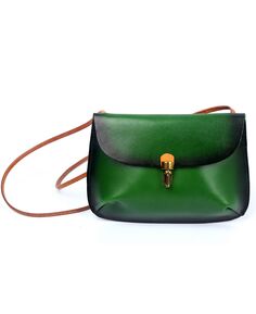 Женская сумка через плечо Ada из натуральной кожи OLD TREND, зеленый