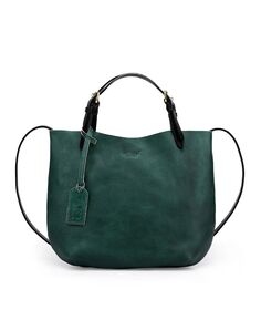 Женская сумка-тоут из натуральной кожи OLD TREND, зеленый