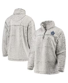 Женский серый пуловер Toronto Maple Leafs из шерпы с молнией в четверть G-III 4Her by Carl Banks, серый