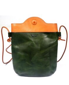 Женская сумка через плечо Out West из натуральной кожи OLD TREND, зеленый