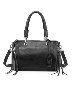 Женская сумка-саквояж Lily из натуральной кожи OLD TREND, черный