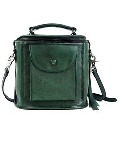 Кожаная сумка через плечо Isla OLD TREND, зеленый
