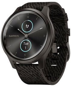 Унисекс Смарт-часы Vivomove 3 Style с черным нейлоновым ремешком, 24,1 мм Garmin, черный