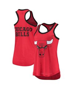 Женская майка Red Chicago Bulls Showdown Burnout G-III Sports by Carl Banks, красный