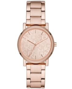 Женские часы Soho с браслетом из нержавеющей стали цвета розового золота, 34 мм DKNY, золотой