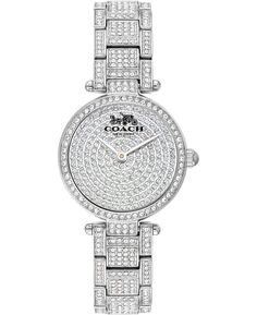 Женские часы Park Pavé с браслетом из нержавеющей стали, 26 мм COACH, серебро