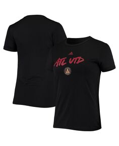 Женская черная футболка Atlanta United FC с надписью Goals adidas, черный