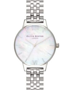 Женские часы-браслет из нержавеющей стали 30 мм Olivia Burton, серебро