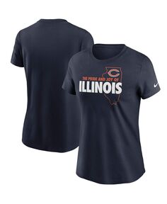 Женская темно-синяя футболка Chicago Bears Hometown Collection Nike, темно-синий