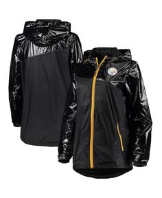 Черная женская куртка с капюшоном и молнией во всю длину Pittsburgh Steelers с двойным покрытием G-III 4Her by Carl Banks, черный