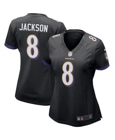 Женская черная игровая майка Lamar Jackson Baltimore Ravens Nike, черный