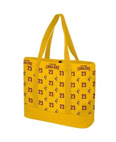 Женская большая сумка Cleveland Cavaliers с принтом по всей поверхности FOCO, золотой