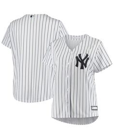 Женская белая продезинфицированная копия джерси команды Нью-Йорк Янкиз больших размеров Profile, белый
