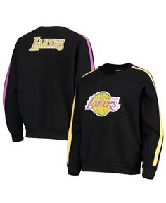 Женский черный пуловер с перфорированным логотипом Los Angeles Lakers The Wild Collective, черный