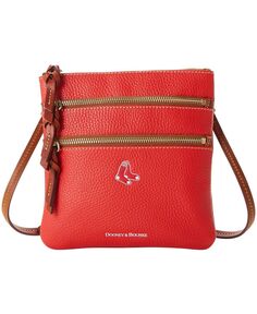 Женская сумка через плечо Boston Red Sox Pebble с тройной молнией Dooney &amp; Bourke, красный