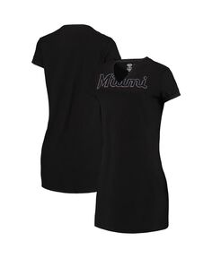 Женская черная футболка Miami Marlins Fairway Night Concepts Sport, черный
