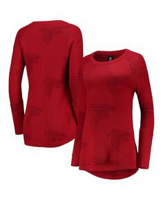 Женский красный пуловер-свитер с туникой в ​​тон Atlanta Falcons реглан FOCO, красный