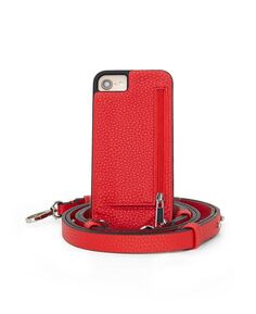 Чехол для iPhone через плечо 6, 6S, 7, 8 или SE с бумажником на ремешке Hera Cases, красный
