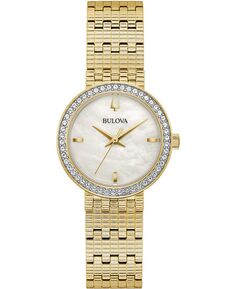 Женские часы Phantom с золотистым браслетом из нержавеющей стали, 28 мм Bulova, золотой