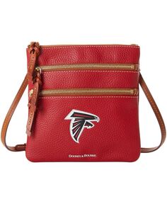 Женская сумка через плечо Atlanta Falcons Pebble с тройной молнией Dooney &amp; Bourke, красный