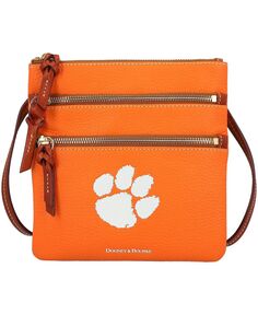 Женская сумка через плечо Clemson Tigers Pebble с тройной молнией Dooney &amp; Bourke