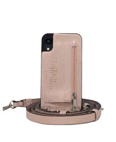 Чехол Crossbody XR для iPhone с кошельком на ремешке Hera Cases, розовый