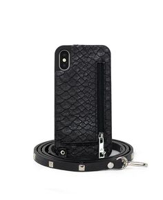 Чехол для iPhone Crossbody X или XS с кошельком на ремешке Hera Cases, черный