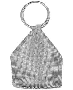Сумочка-браслет Diamond Mesh I.N.C. International Concepts, серебро