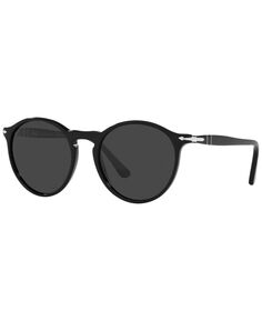 Поляризованные солнцезащитные очки унисекс, PO3285S 52 Persol, черный